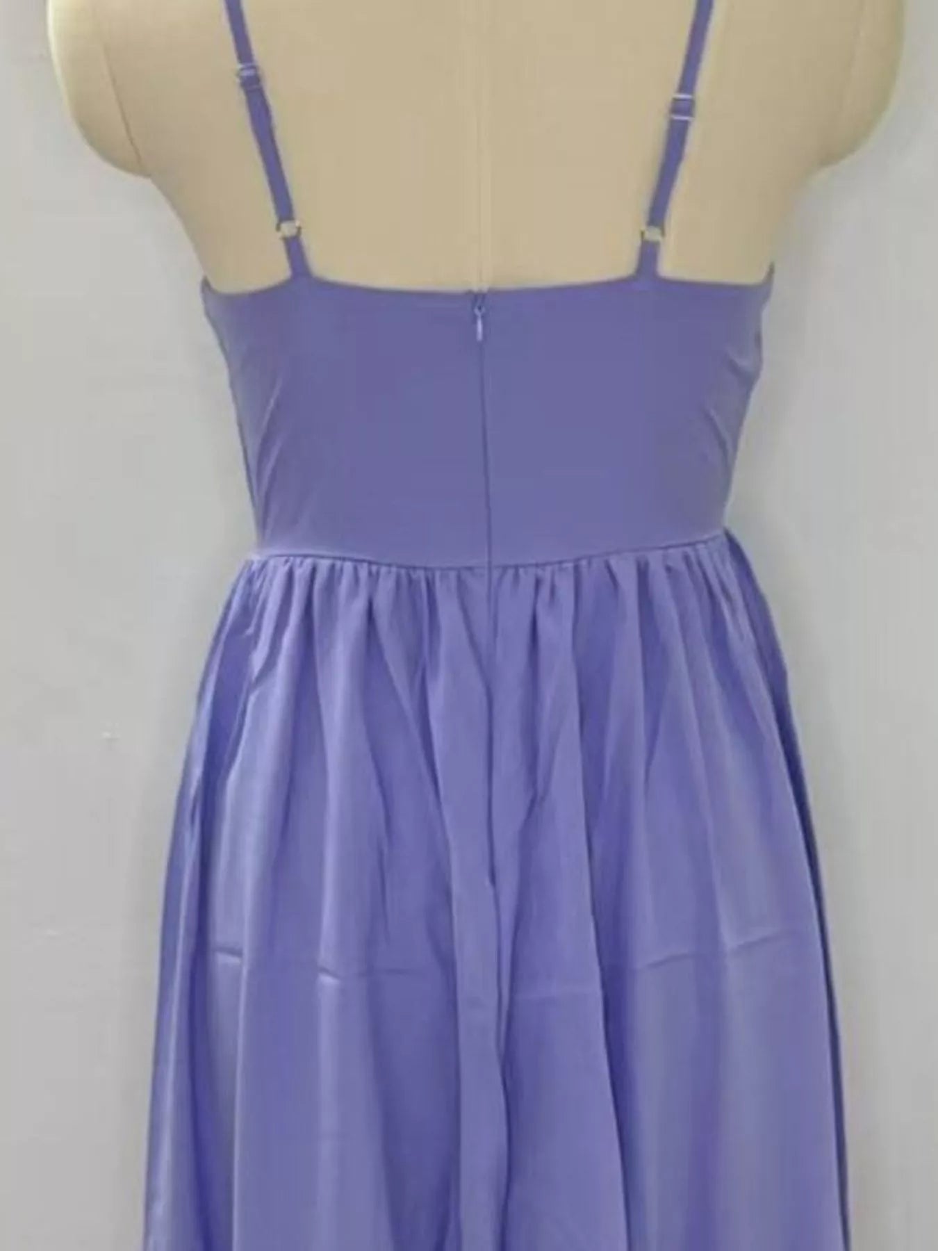 Adjustable Strap Scoop Neck Midi Dress - Godess beauty  #