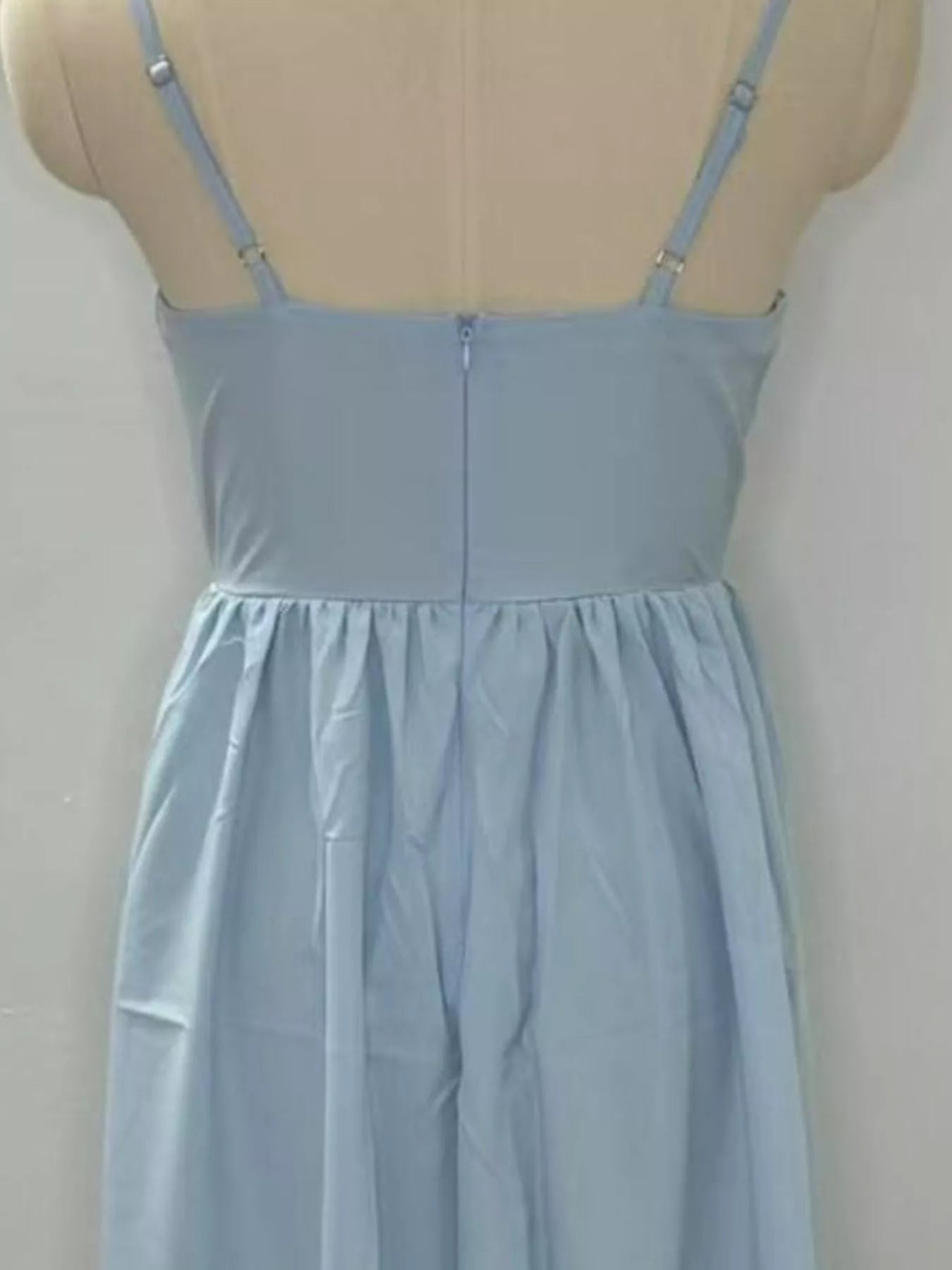 Adjustable Strap Scoop Neck Midi Dress - Godess beauty  #