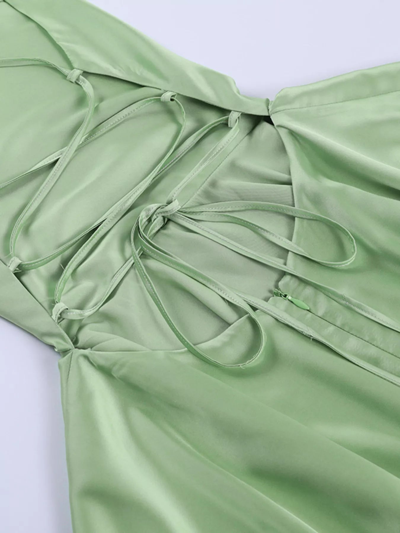 Backless layered ruffled cami dress - Godess beauty  #