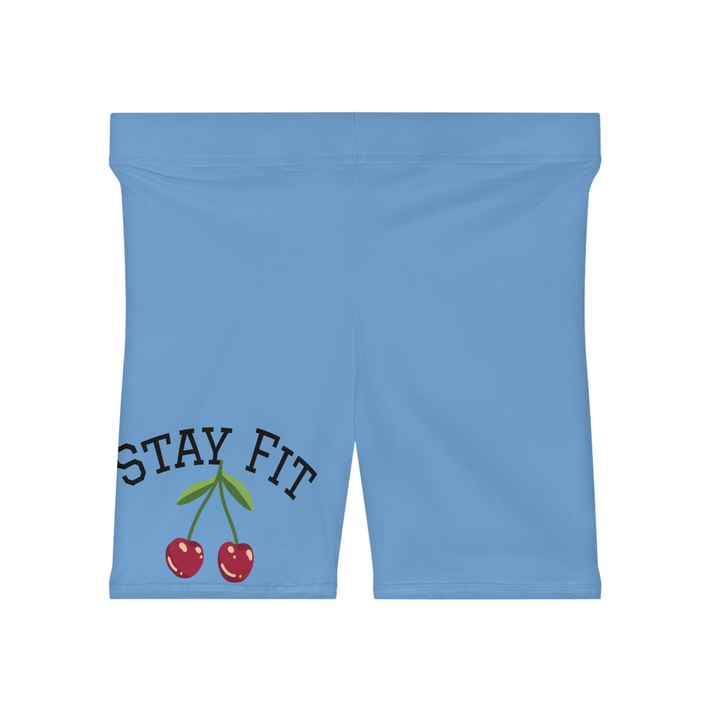 Cherry Logo Biker Shorts | Goddess Beauty Fitness Print - Godess beauty  #