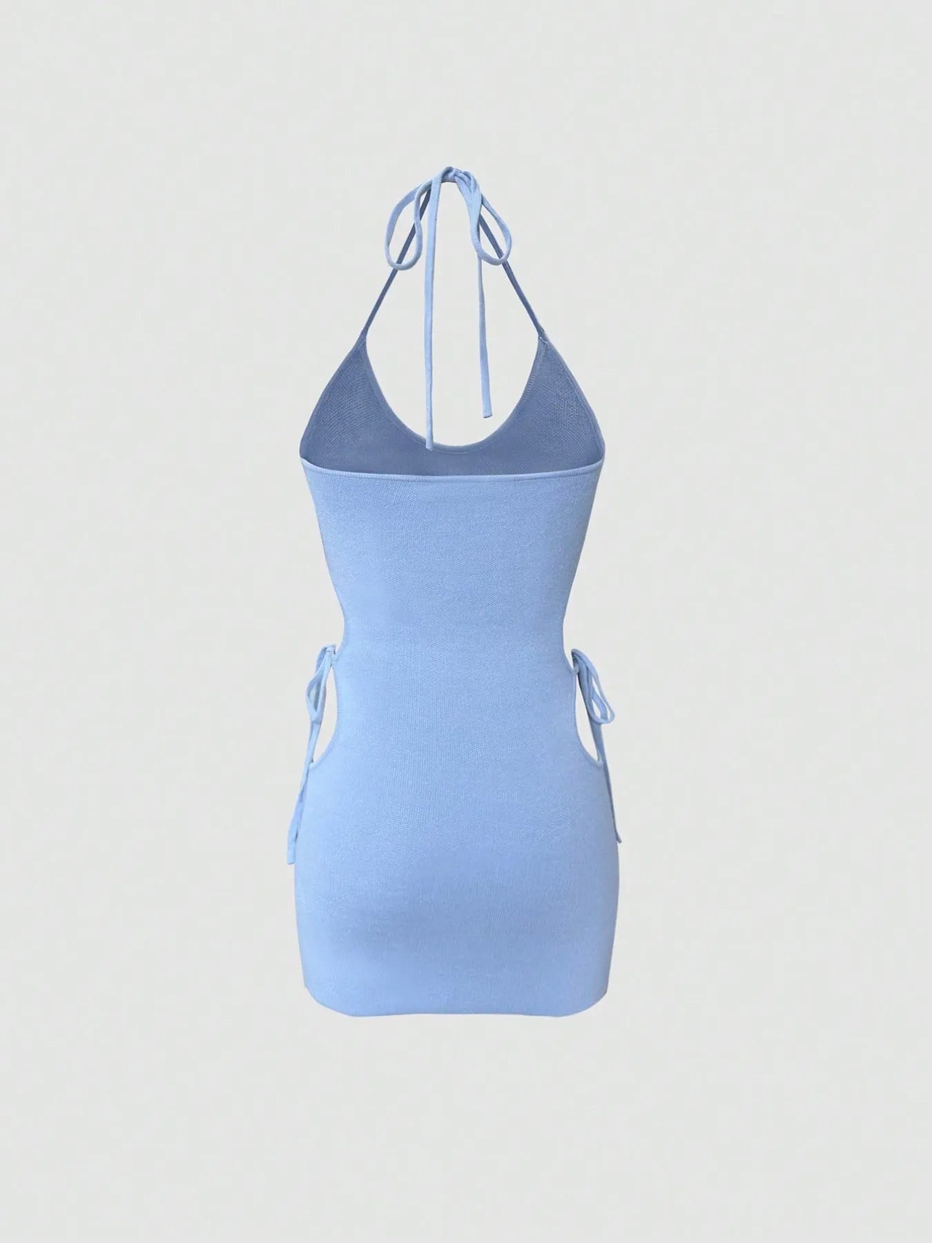 Cutout Halter Neck Mini Dress - Godess beauty  #