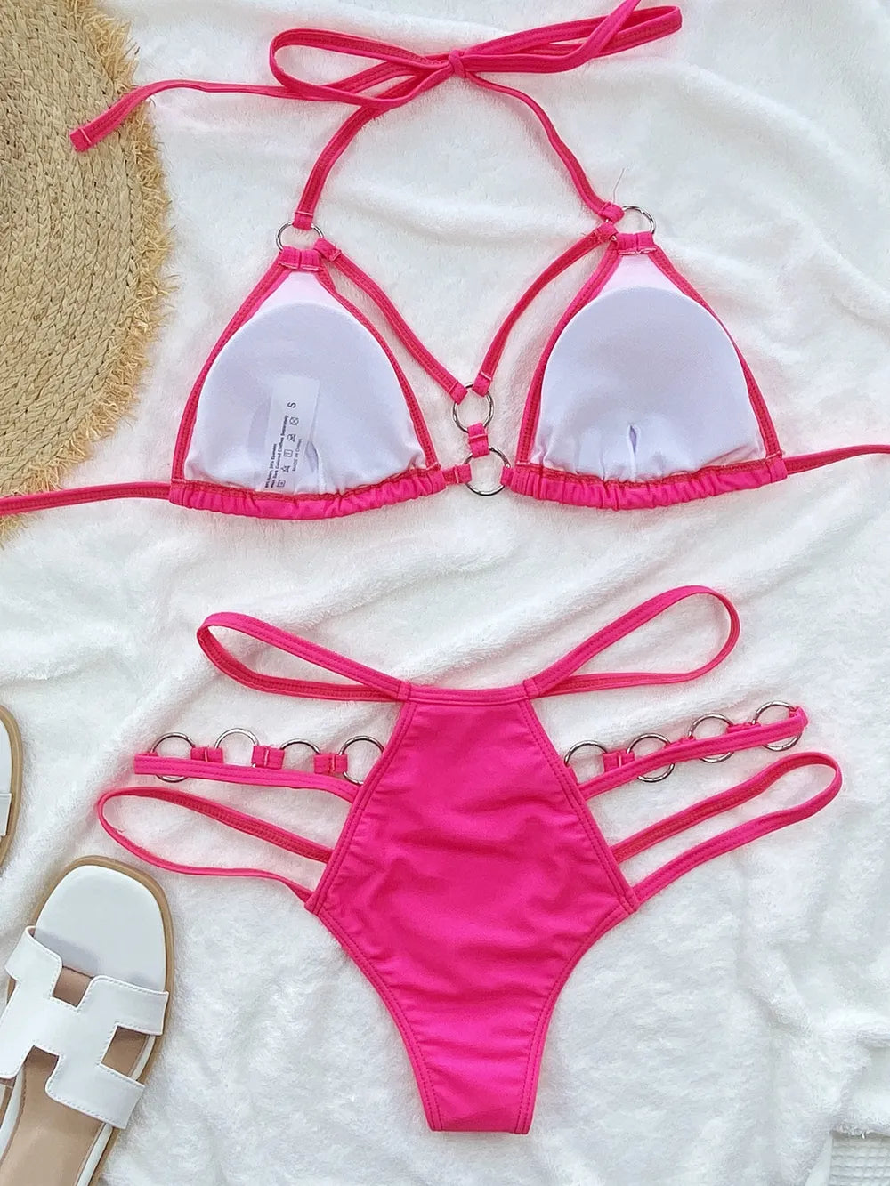 Cutout halter neck two-piece bikini set - Godess beauty  #