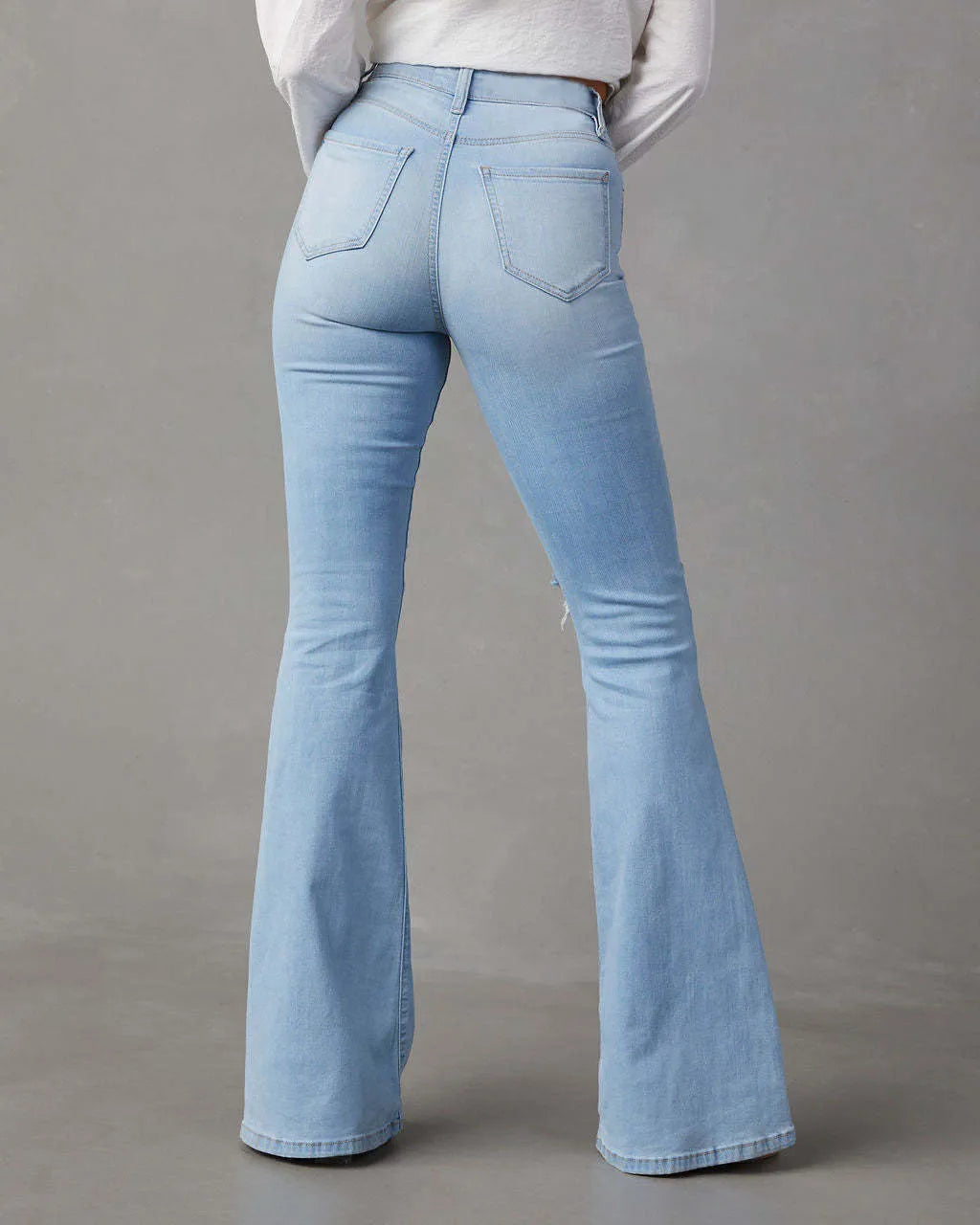 Distressed Jeans with Pockets - Godess beauty 