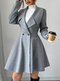 Double-Breasted Long Sleeve Outerwear - Godess Beauty  #