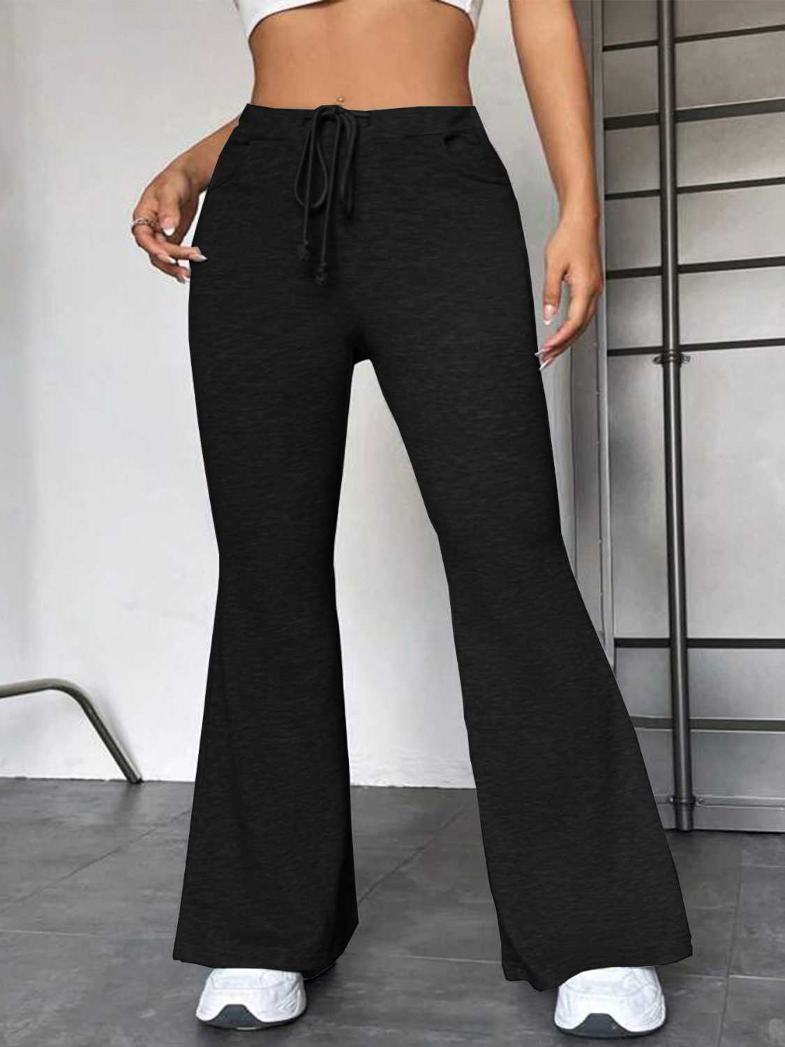 Drawstring Sweatpants with Pockets - Godess Beauty  #