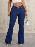 Flare Jeans with Pockets - Godess beauty  #