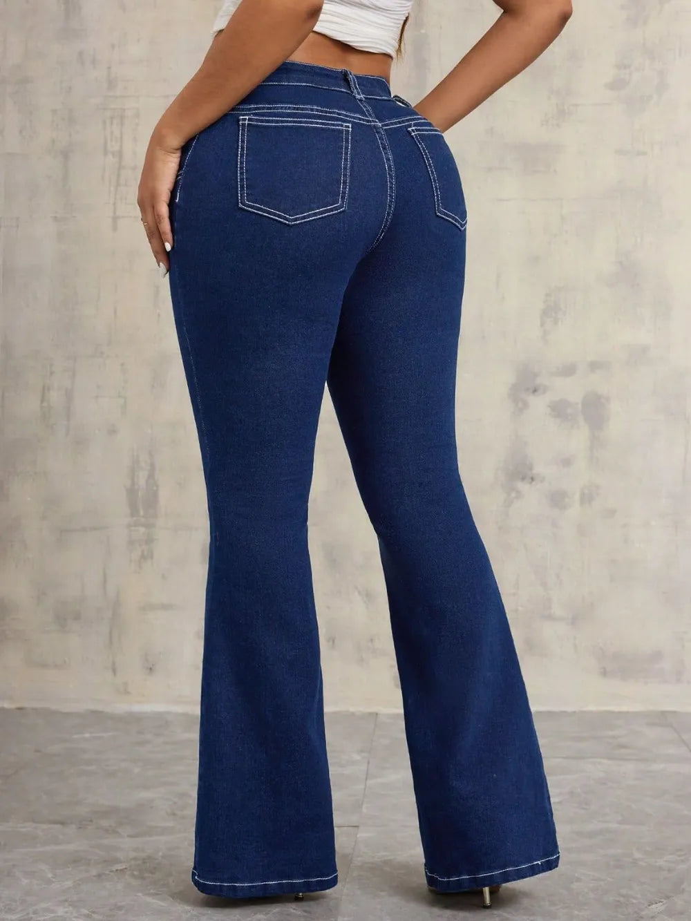 Flare Jeans with Pockets - Godess beauty  #