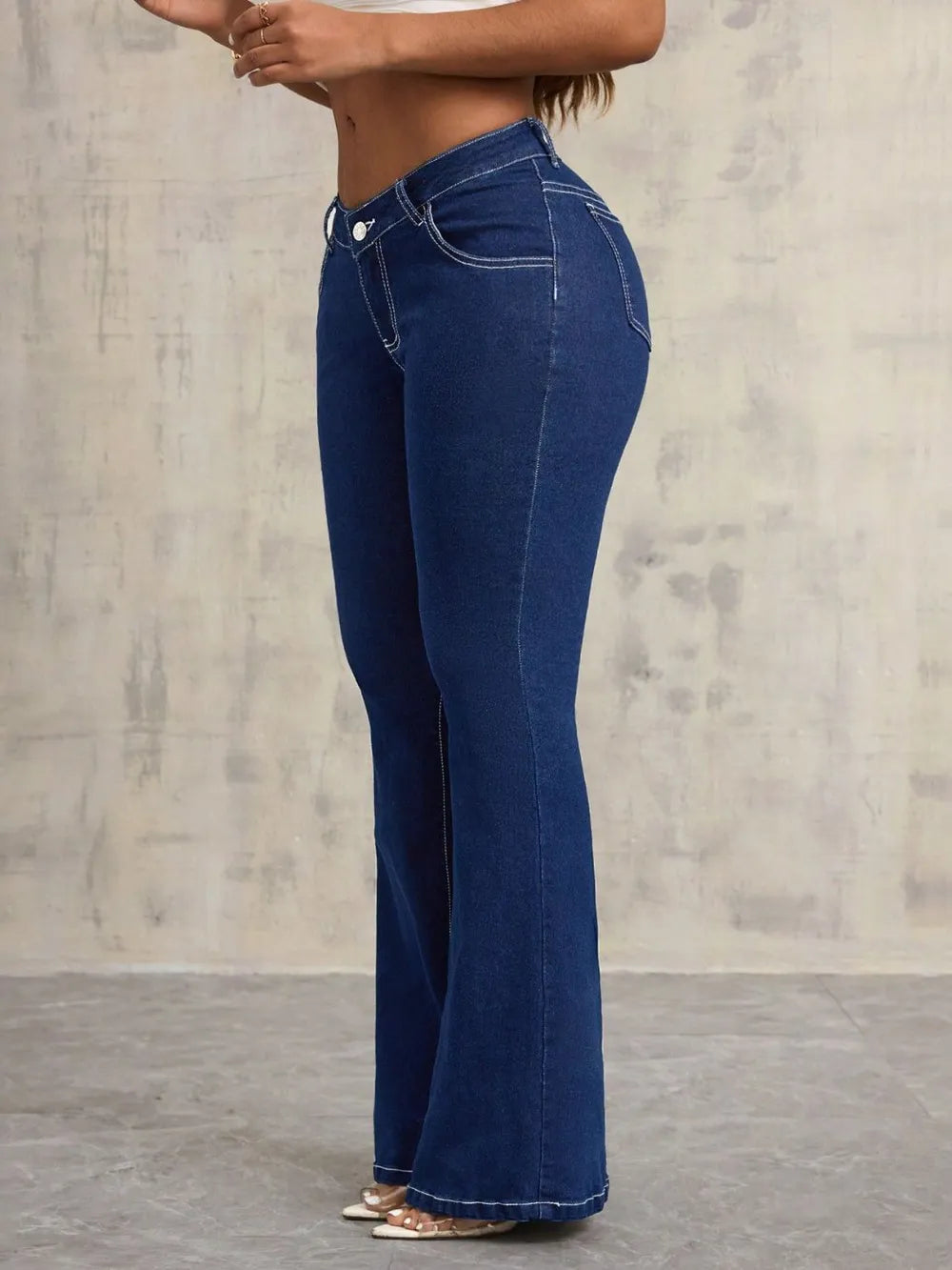 Flare Jeans with Pockets - Godess beauty  #