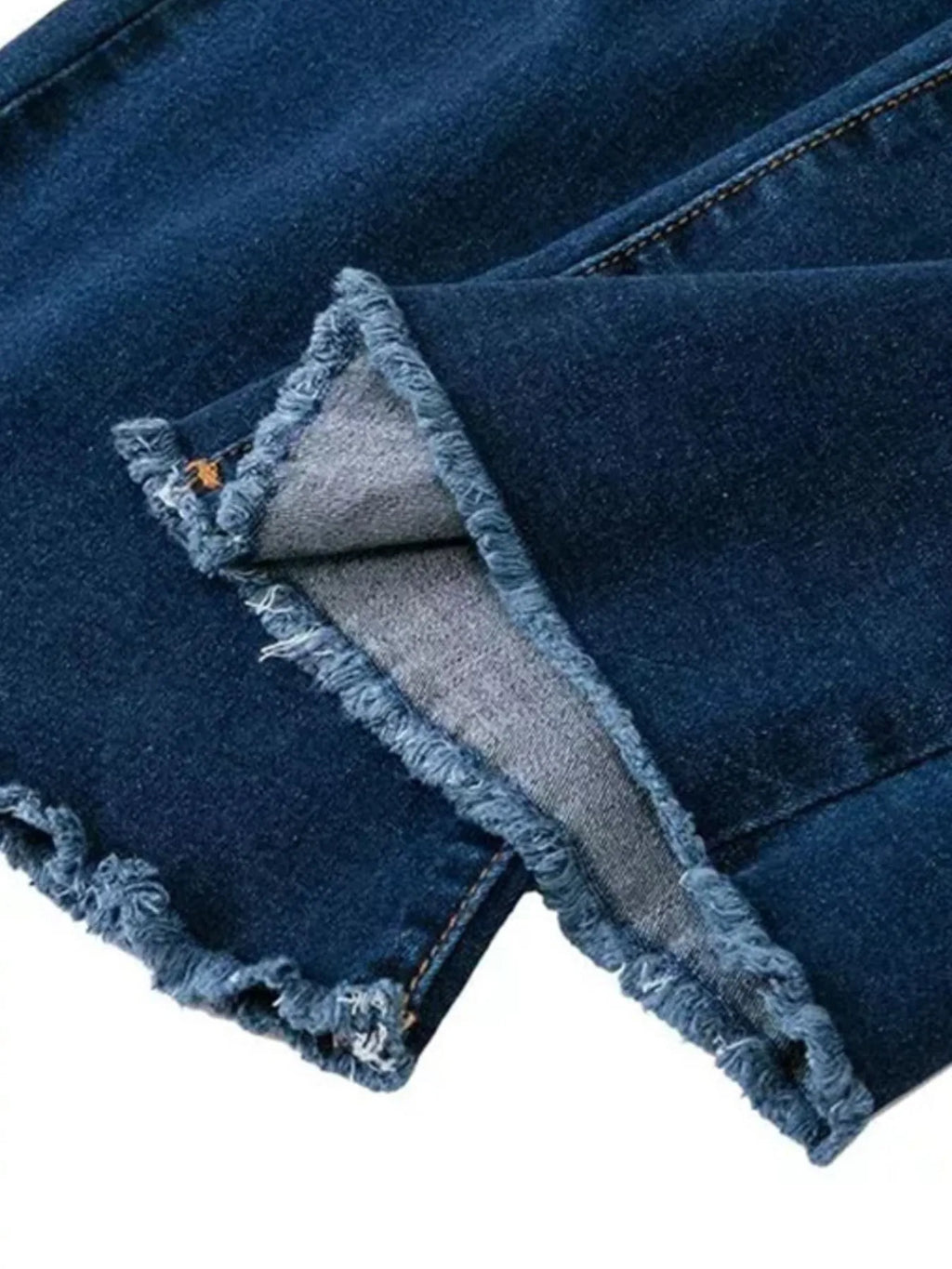 Full Size Distressed Raw Hem Flare Jeans Plus Size - Godess beauty  #