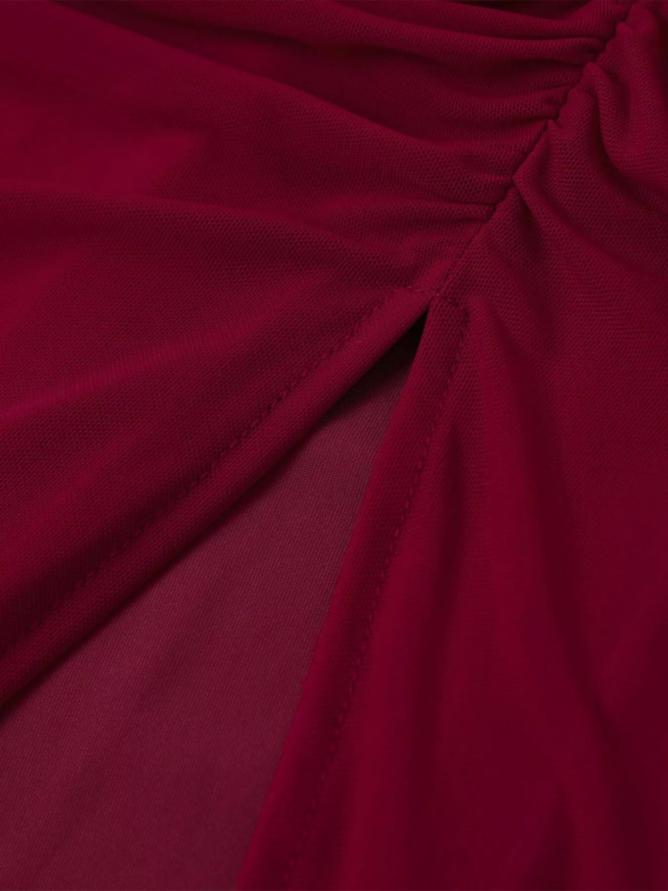 Halter Neck Ruched Slit Maxi Dress - Godess beauty  #