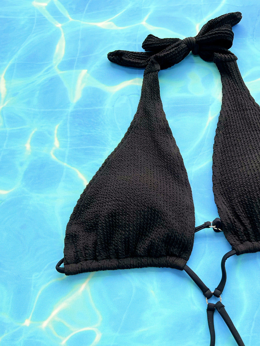 Halter Neck Side Tie One-Piece Swimsuit - Godess beauty  #