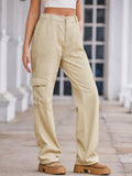 High-Waisted Cargo Jeans - Godess beauty  #