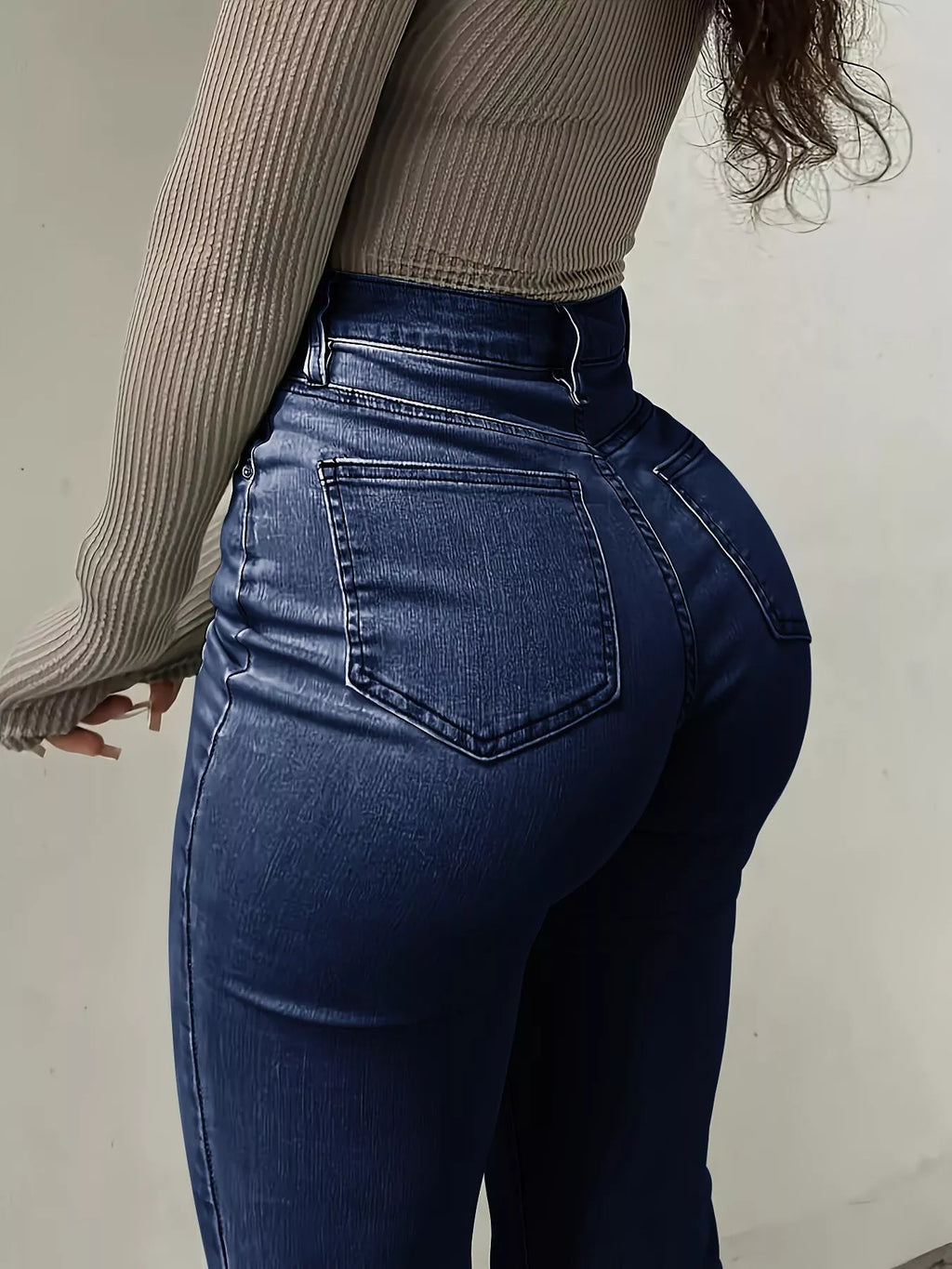High-Waisted Flare Leg Jeans - Godess beauty  #