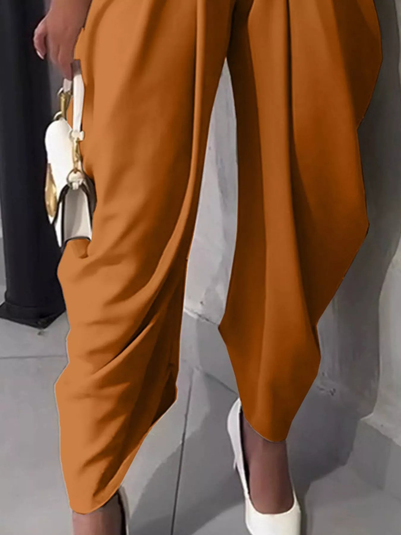 High-Waisted Wide Leg Pleated Pants - Godess beauty  #