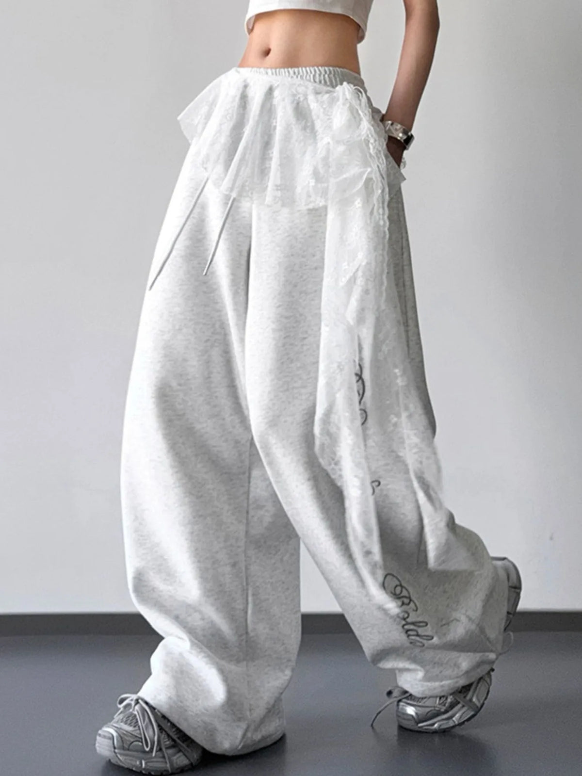 Loose Fit Drawstring Wide Leg Pants - Godess Beauty  #