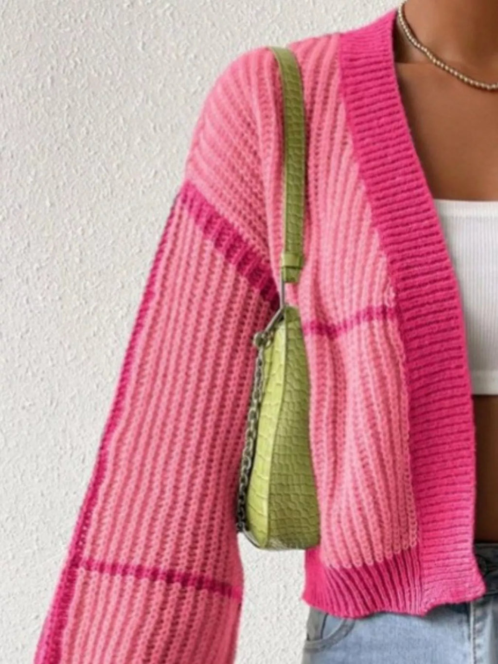 Open Front Long Sleeve Cardigan - Godess Beauty  #