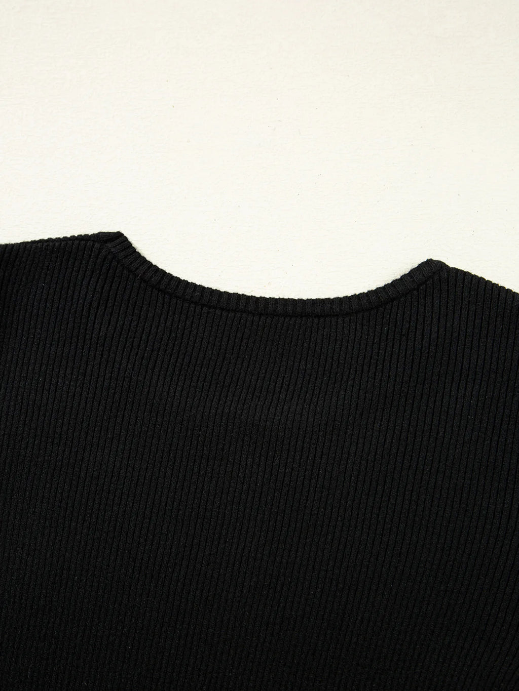 Ribbed Knit Cold Shoulder Sweater - Godess Beauty  #