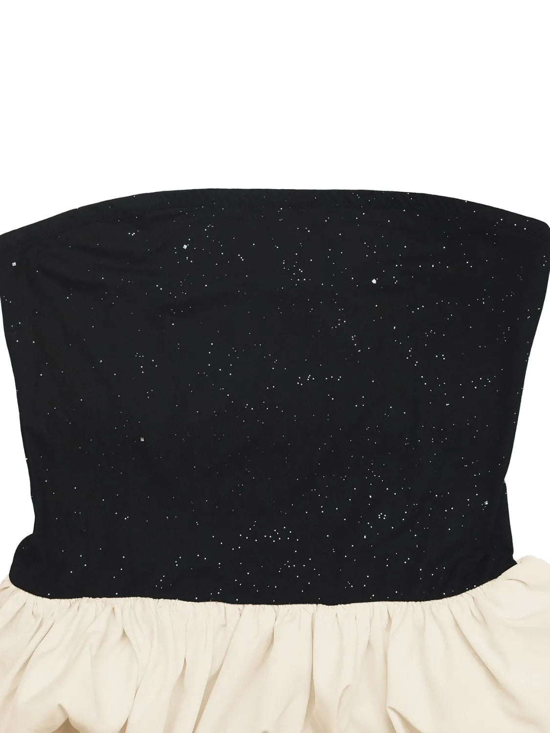 Ruffled Bubble Hem Tube Top - Godess beauty  #