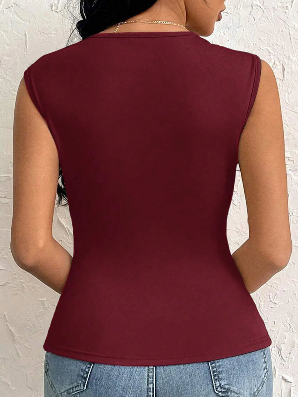 Slit Asymmetrical Tank Top - Godess beauty 
