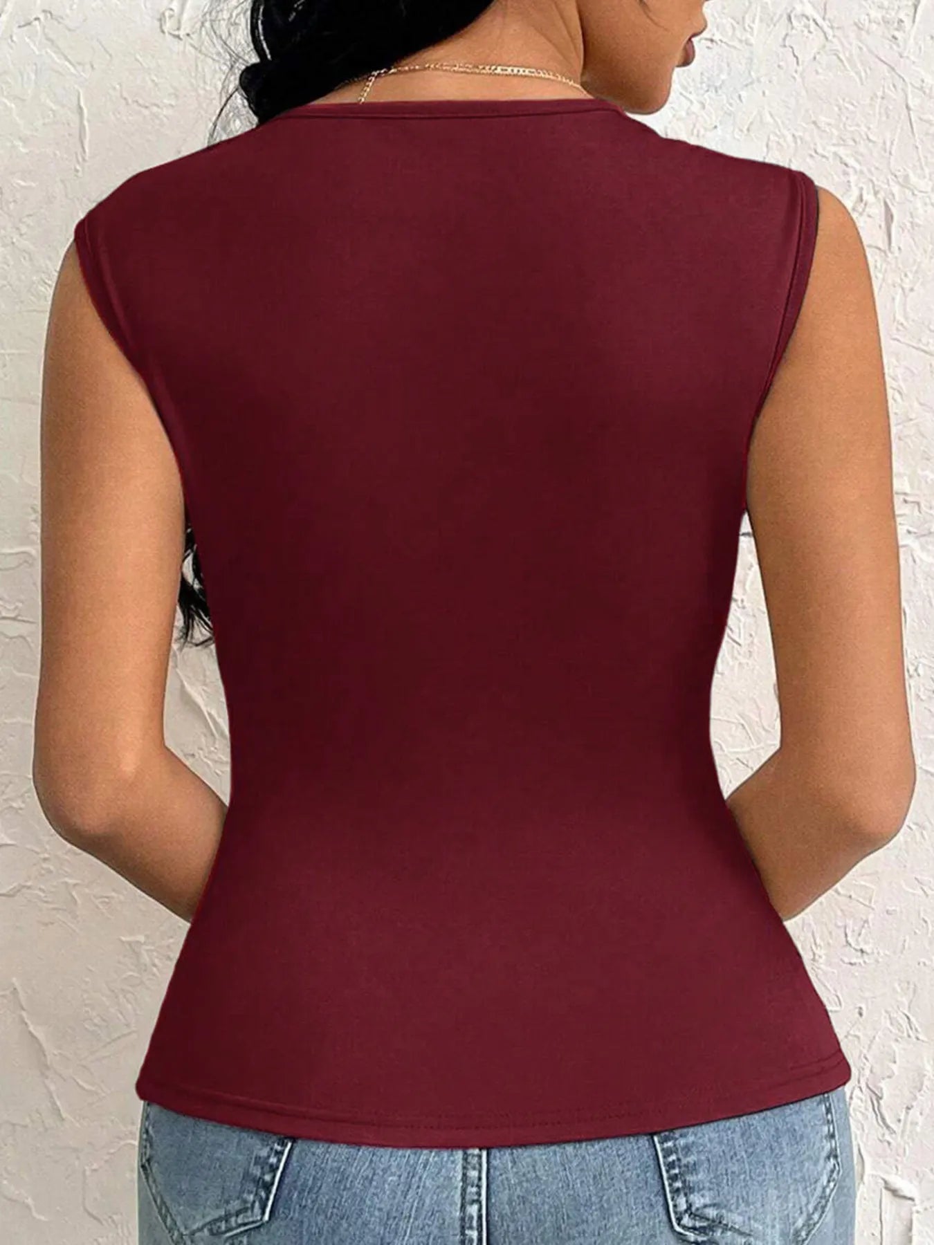 Slit Asymmetrical Tank Top - Godess beauty 