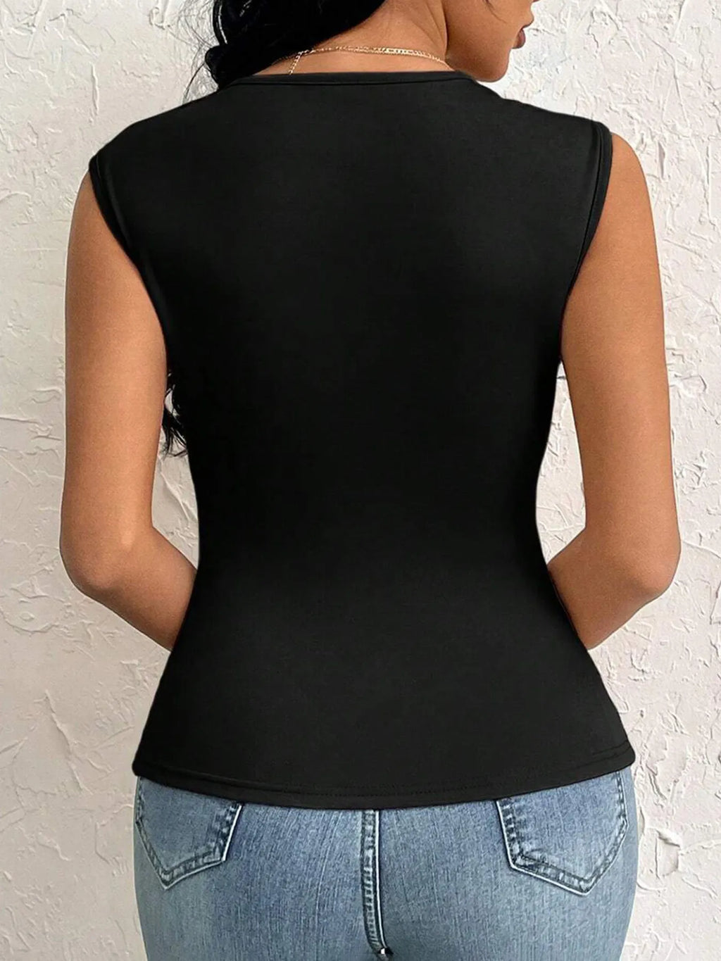 Slit Asymmetrical Tank Top - Godess beauty 