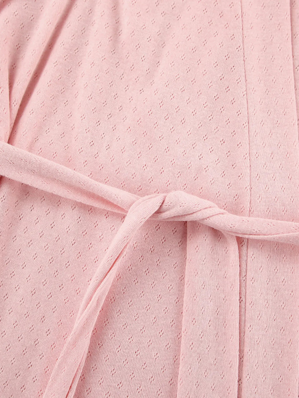 Tie Waist Kimono Sleeve Lounge Nightgown - Godess beauty  #