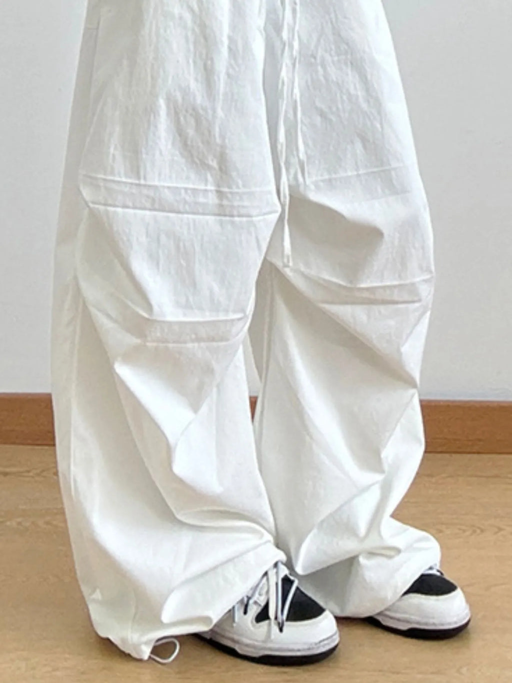Wide Leg Casual Drawstring Pants - Godess Beauty  #